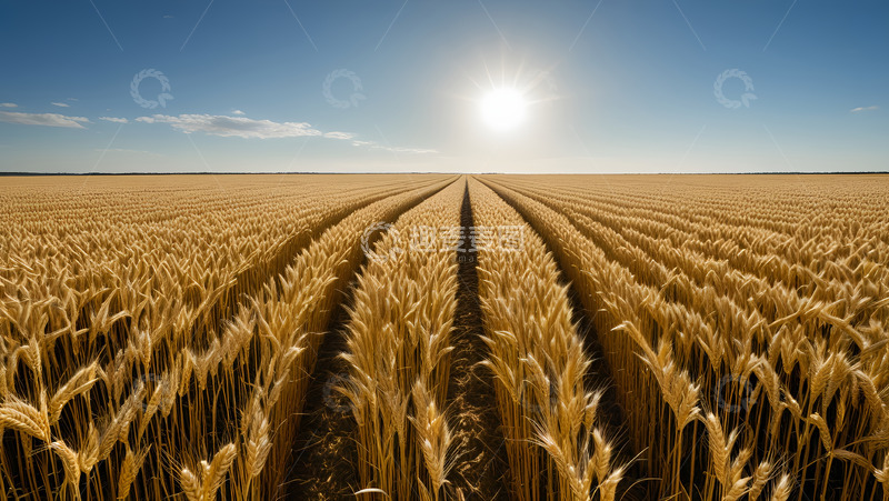 高清大图下载【趣麦麦图】丰收金色麦浪