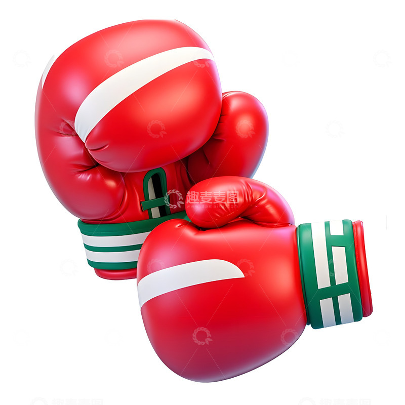 高清大图下载【趣麦麦图】红色拳击手套组合冬季体育用品