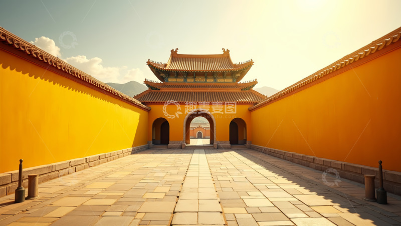 高清大图下载【趣麦麦图】长长的走廊阳光