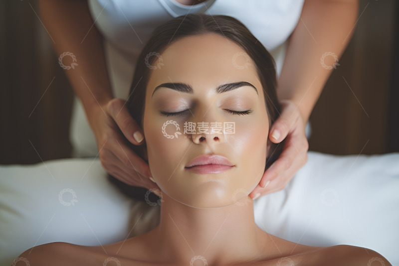 高清大图下载【趣麦麦图】按摩头部放松