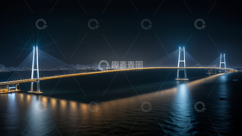 高清大图下载【趣麦麦图】跨江钢铁大桥