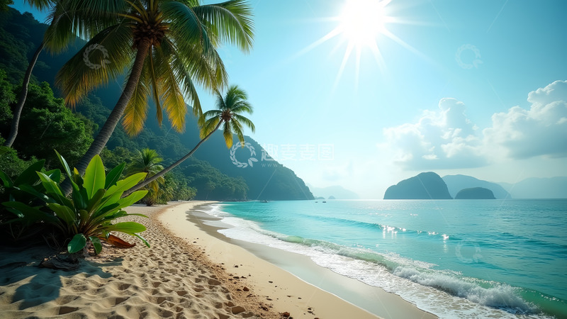 高清大图下载【趣麦麦图】海边美丽的海浪