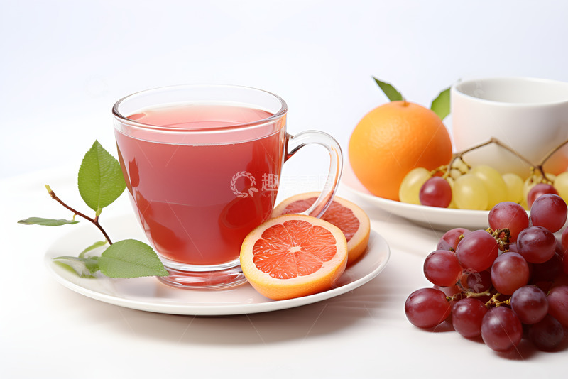 高清大图下载【趣麦麦图】柚子汁和水果