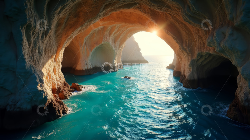 高清大图下载【趣麦麦图】美丽的山洞水