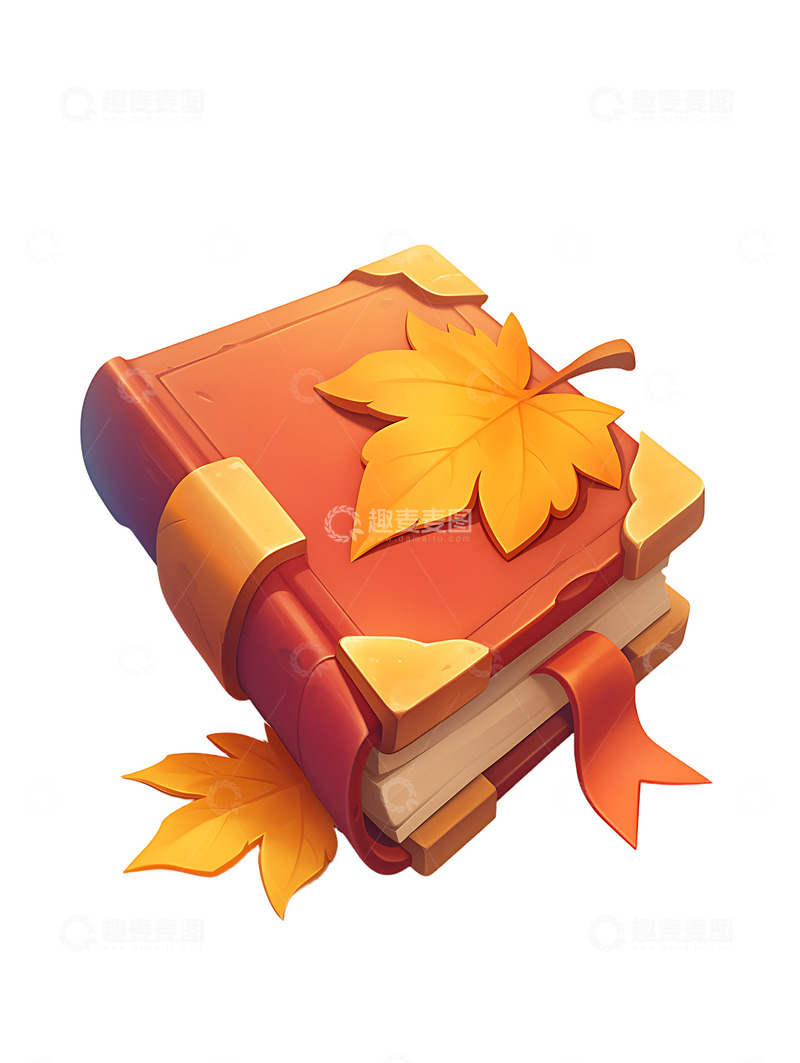 高清大图下载【趣麦麦图】阅读季节秋季书籍