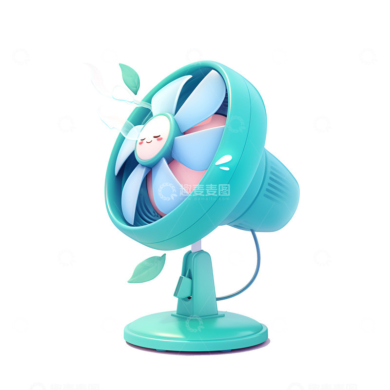 卡通简约一个电风扇