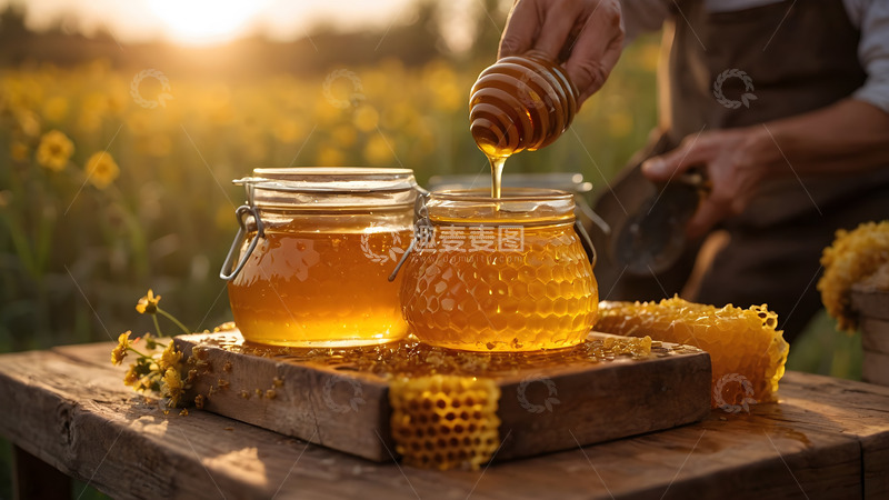 高清大图下载【趣麦麦图】蜂蜜灌装处理