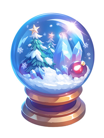 冬季水晶球卡通