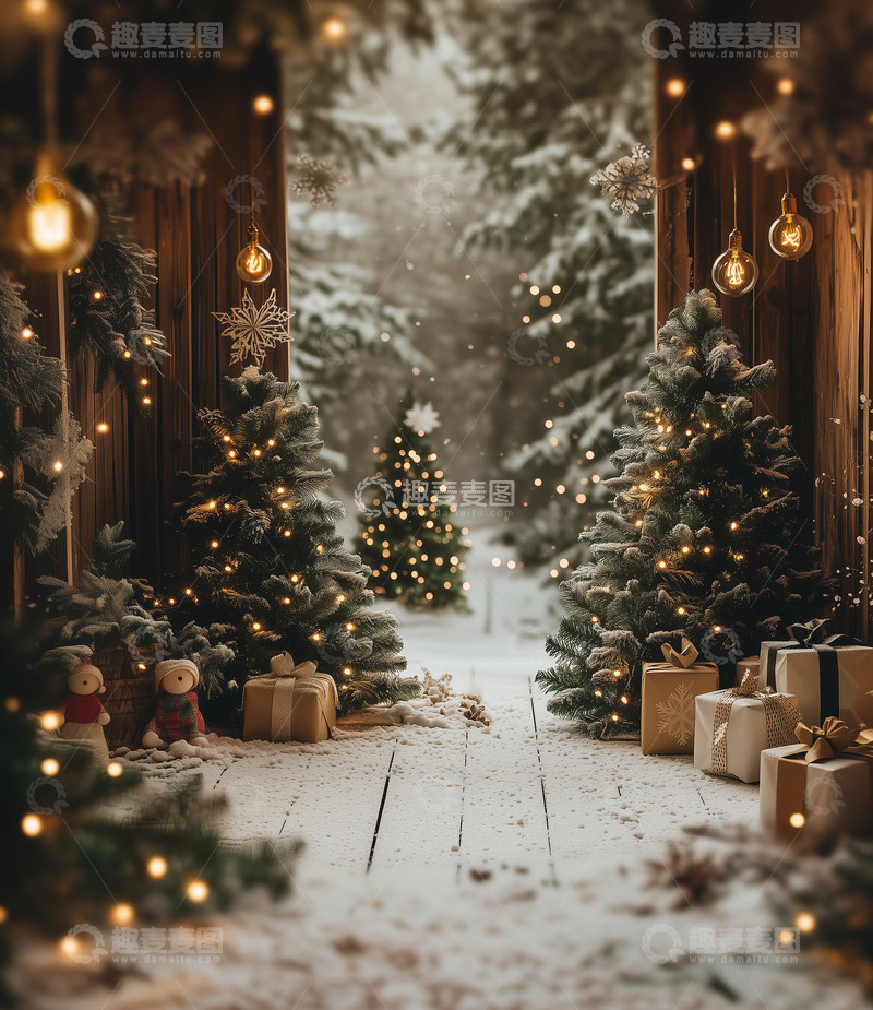 高清大图下载【趣麦麦图】圣诞节背景图