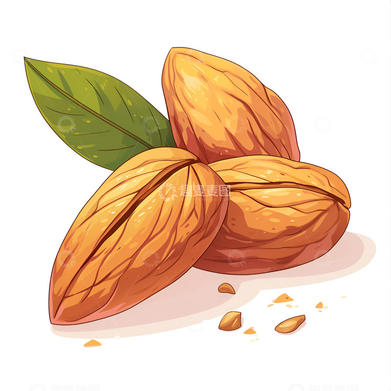 高清大图下载【趣麦麦图】卡通简约三个坚果