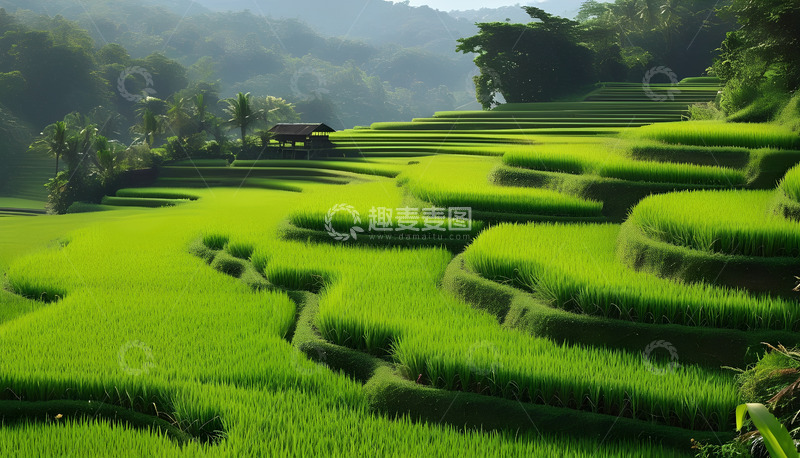 高清大图下载【趣麦麦图】美丽的梯田好看