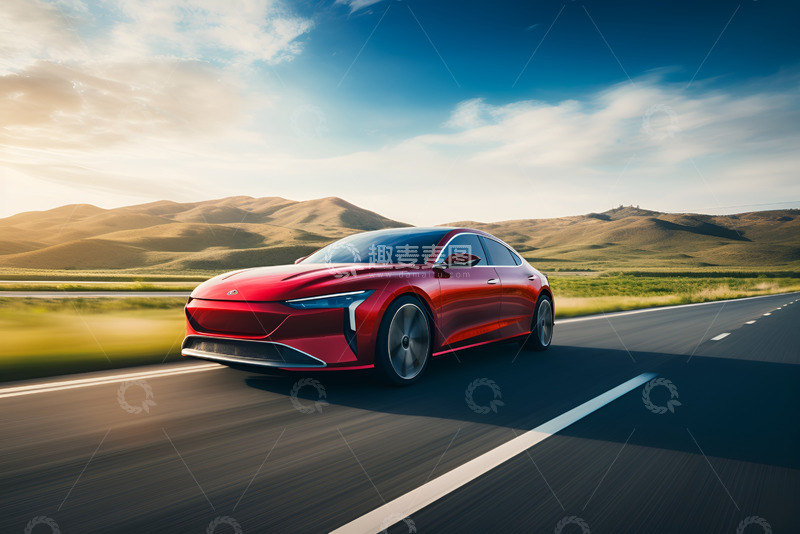 高清大图下载【趣麦麦图】公路上的跑车