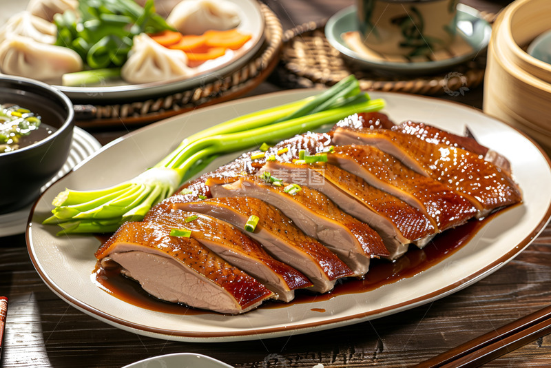 高清大图下载【趣麦麦图】一盘烤鸭片美食