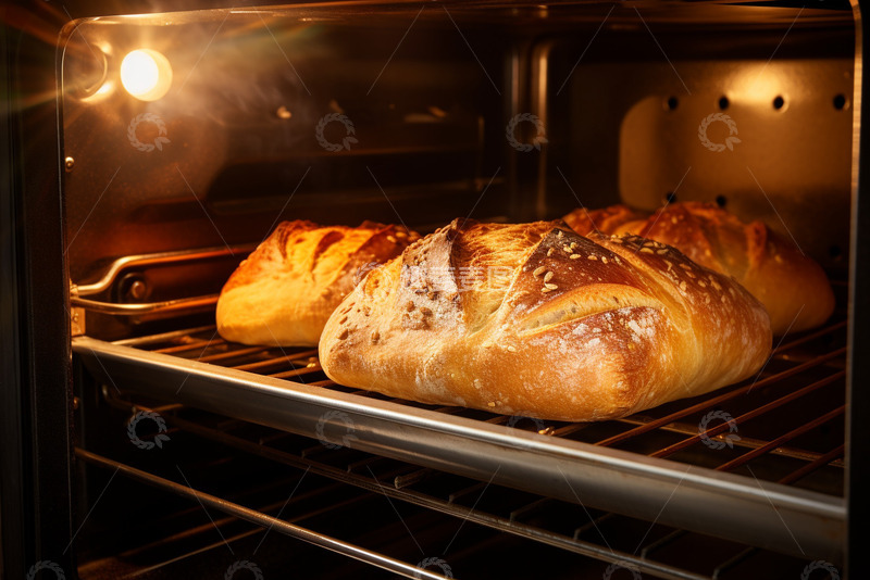 高清大图下载【趣麦麦图】烤箱里的烤面包