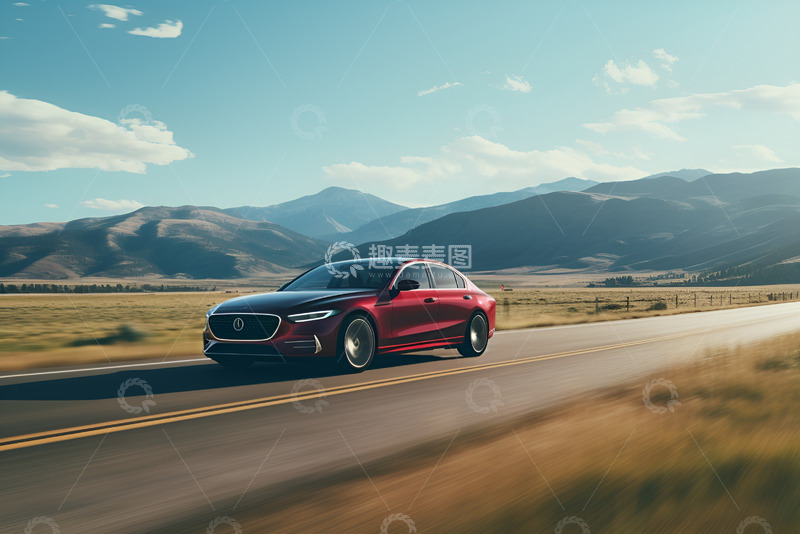 高清大图下载【趣麦麦图】公路上行驶的汽车