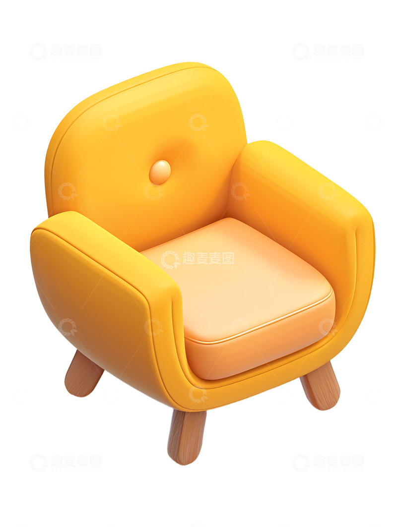 高清大图下载【趣麦麦图】黄色沙发图标