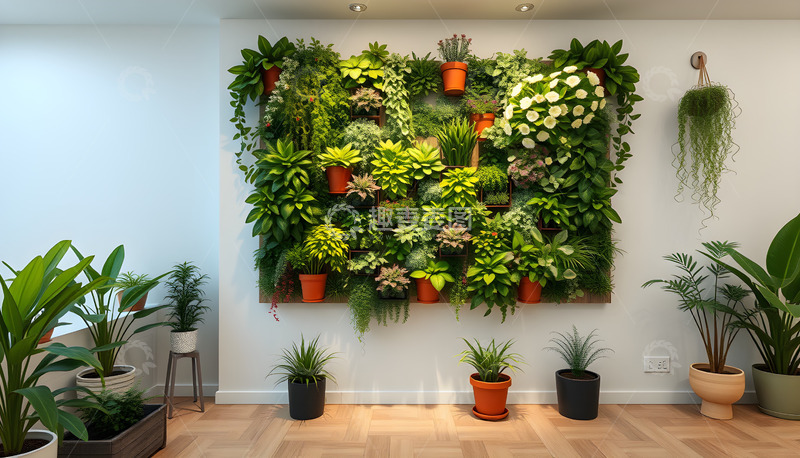 高清大图下载【趣麦麦图】室内墙壁花草