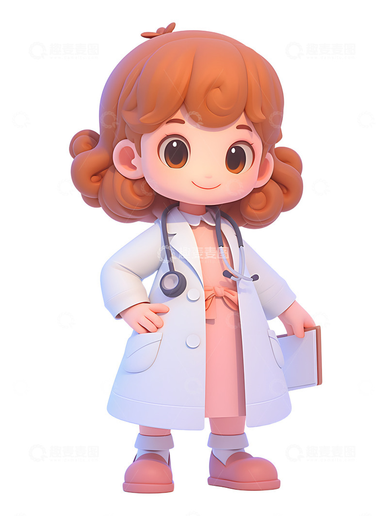 高清大图下载【趣麦麦图】卡通可爱的医生