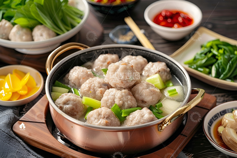 高清大图下载【趣麦麦图】一锅火锅丸子美食