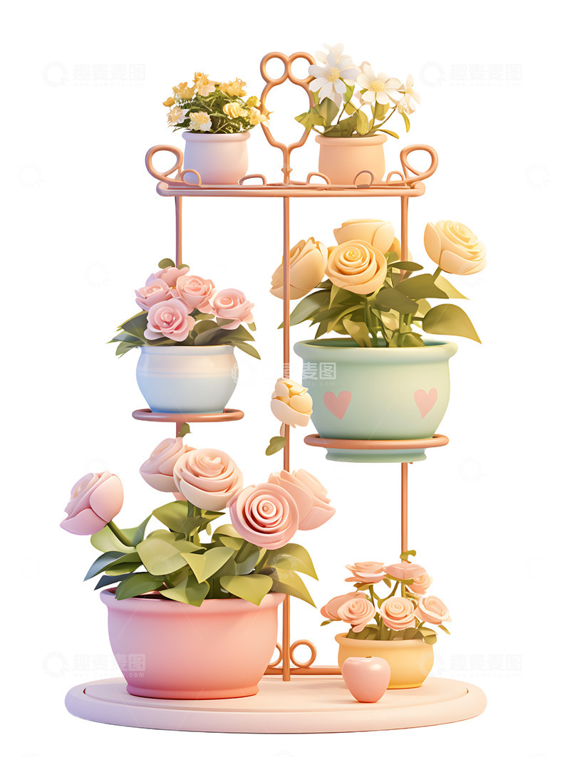 高清大图下载【趣麦麦图】园林环艺植物卡通