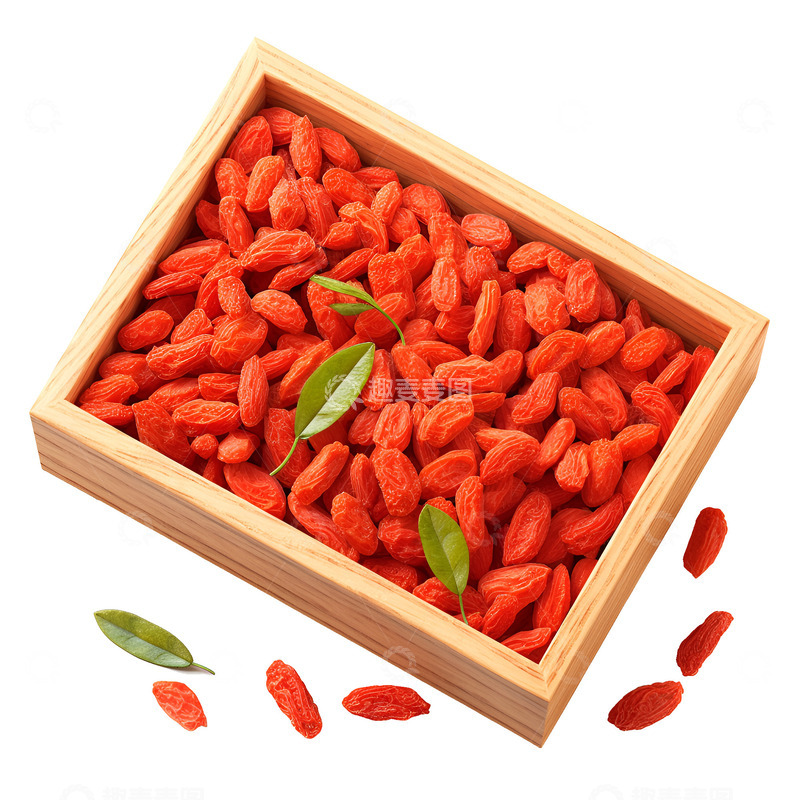 高清大图下载【趣麦麦图】卡通一木盒子枸杞