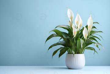 桌面上放置的一个盆栽