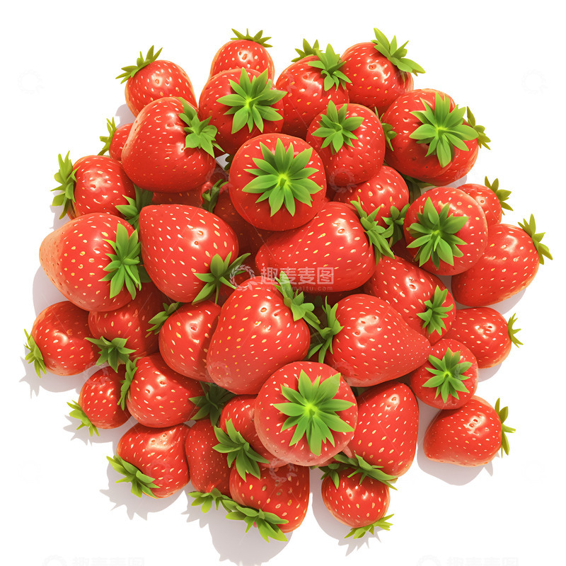 高清大图下载【趣麦麦图】卡通简约一堆草莓