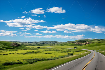 大草原上的公路
