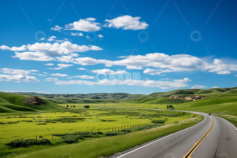 大草原上的公路