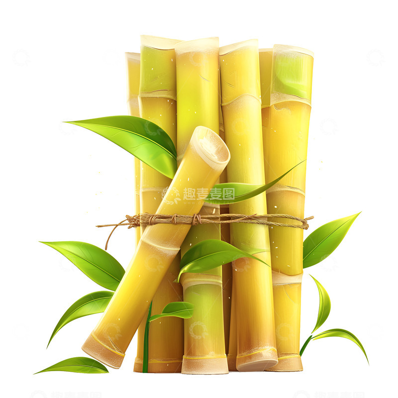 高清大图下载【趣麦麦图】卡通简约一捆甘蔗