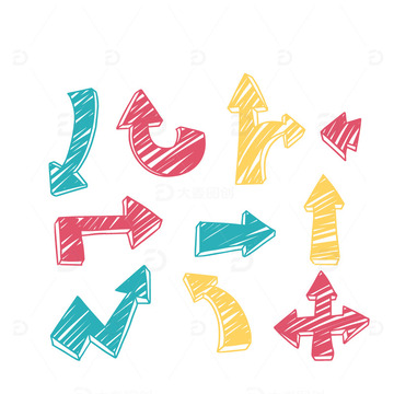 卡通彩色箭头装饰