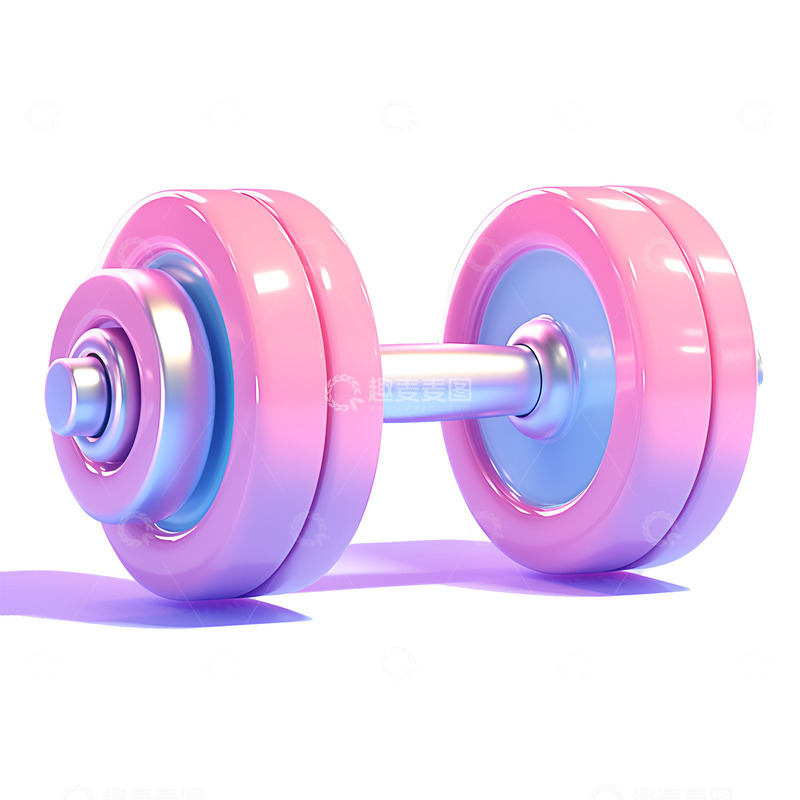 高清大图下载【趣麦麦图】卡通简约粉色的杠铃