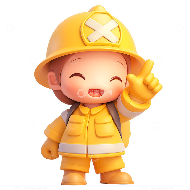 高清大图下载【趣麦麦图】卡通简约可爱的小工人