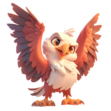 卡通简约一个小老鹰