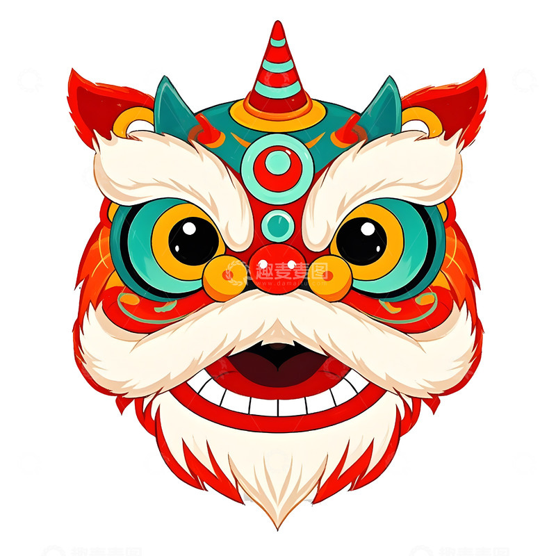 春节舞狮表演热闹非凡的庆祝场景