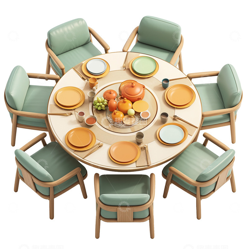 高清大图下载【趣麦麦图】卡通简约桌子椅子