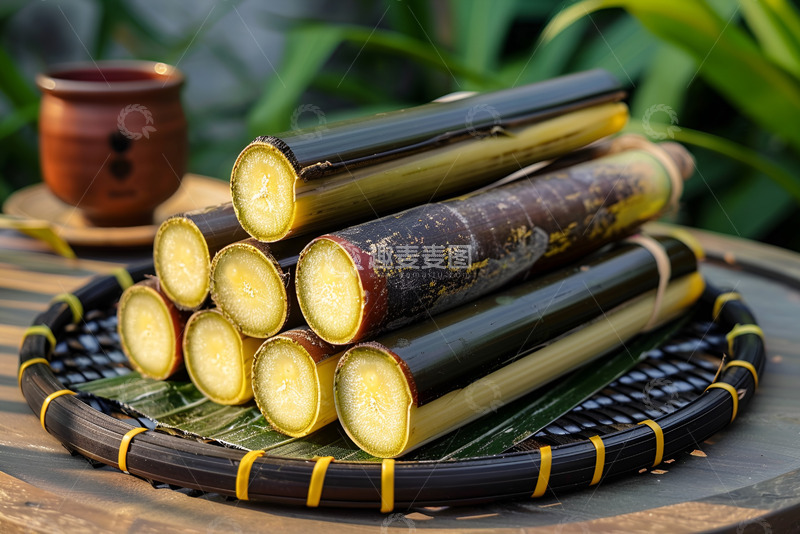 高清大图下载【趣麦麦图】新鲜的甘蔗特写
