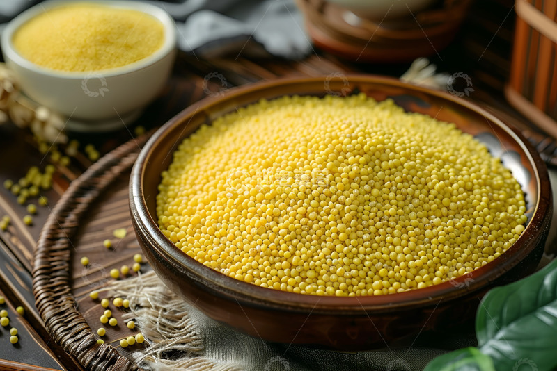 高清大图下载【趣麦麦图】一碗小米粮食