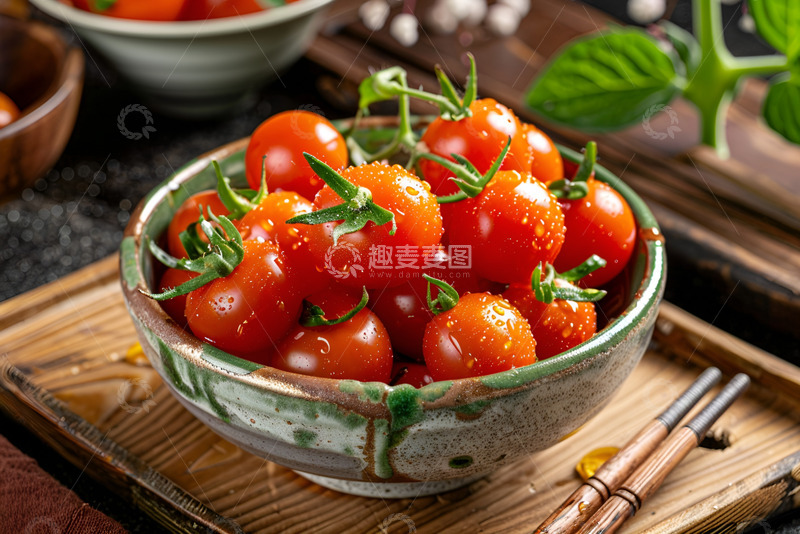 高清大图下载【趣麦麦图】一碗小西红柿