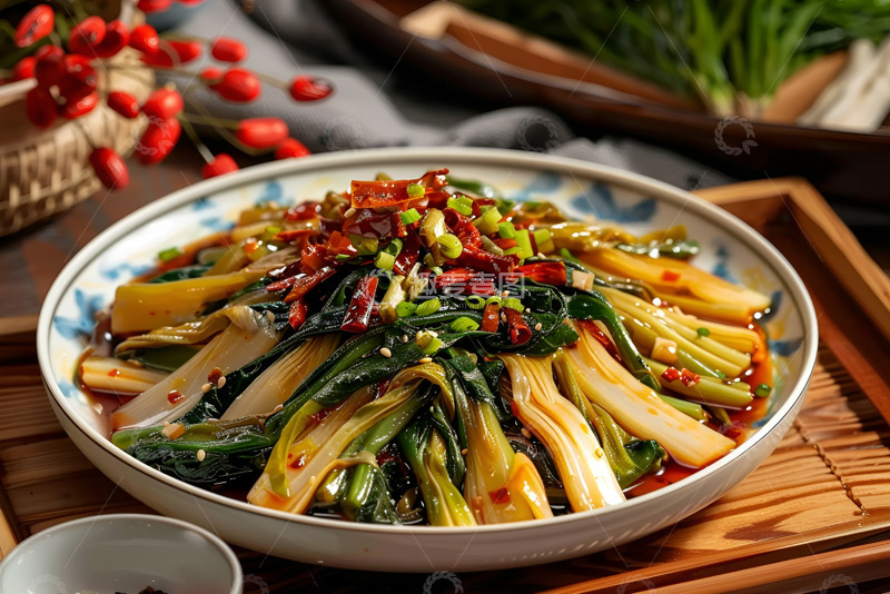 高清大图下载【趣麦麦图】一盘麻辣白菜