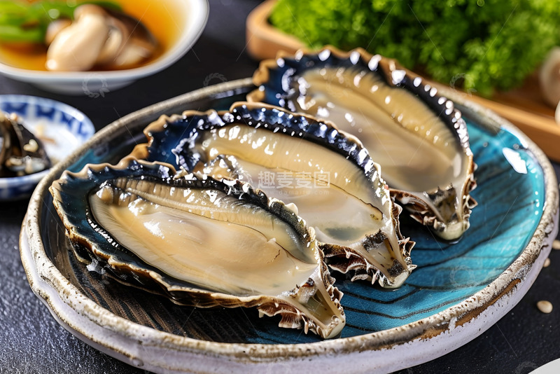 高清大图下载【趣麦麦图】一盘海鲜鲍鱼