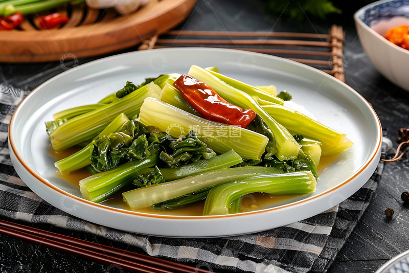 高清大图下载【趣麦麦图】凉拌笋子蔬菜美食