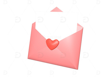 粉色飞爱心信封主题