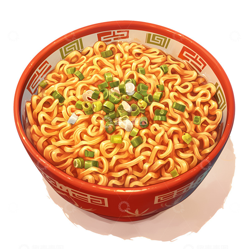 高清大图下载【趣麦麦图】卡通简约一碗火鸡面