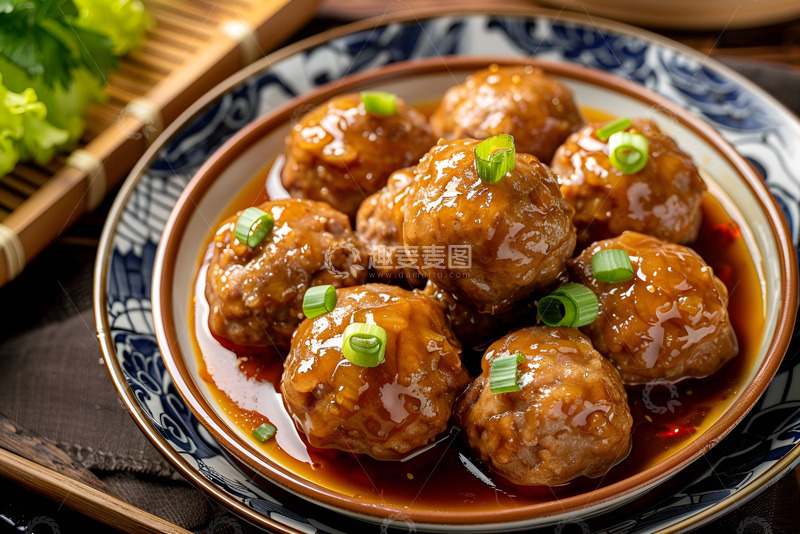 高清大图下载【趣麦麦图】红烧四喜丸子