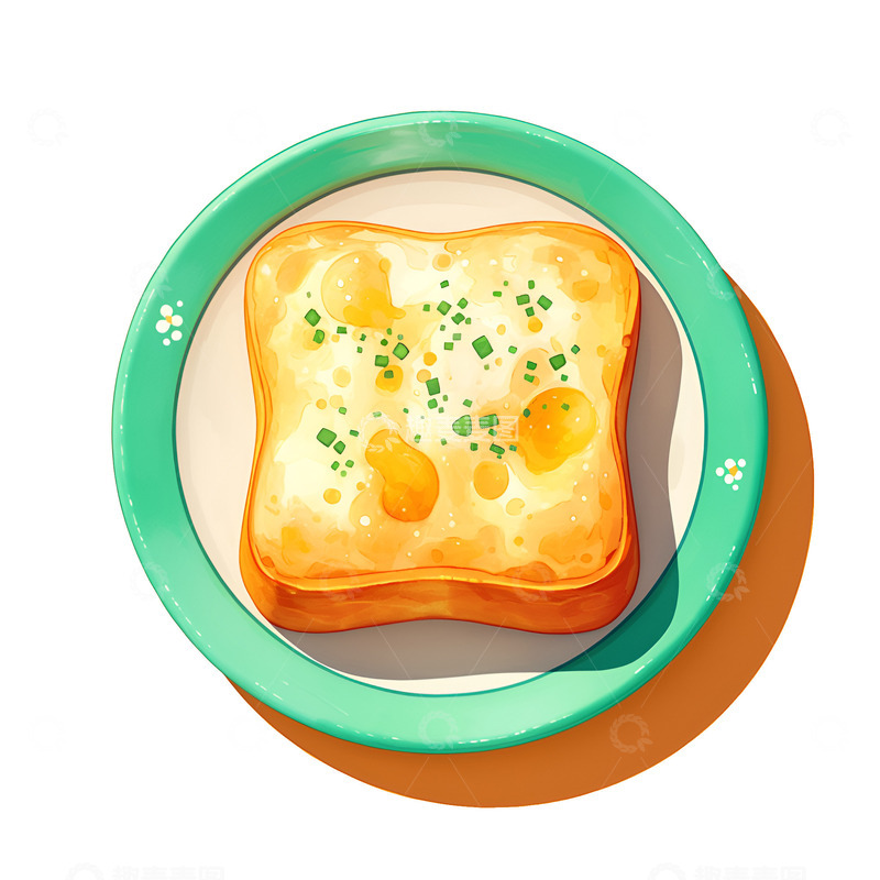 高清大图下载【趣麦麦图】卡通简约面包片