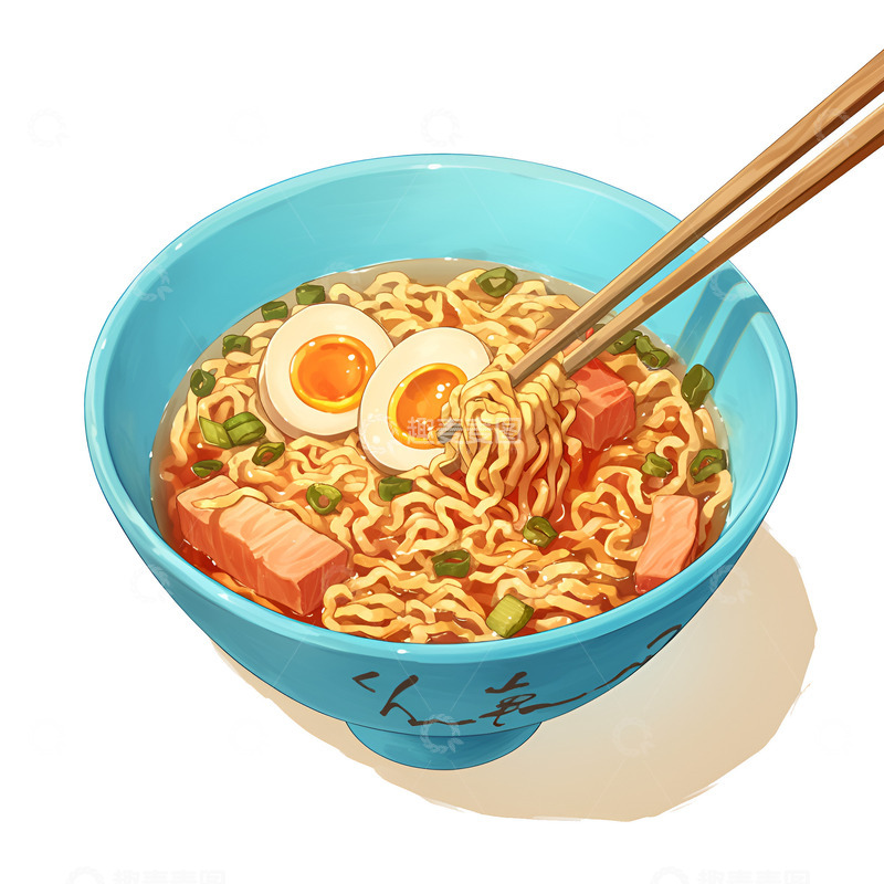 高清大图下载【趣麦麦图】卡通简约鸡蛋面