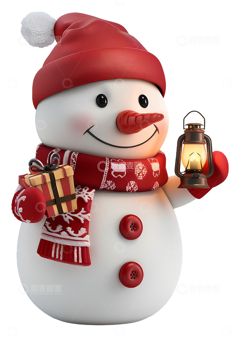 高清大图下载【趣麦麦图】圣诞小雪人素材