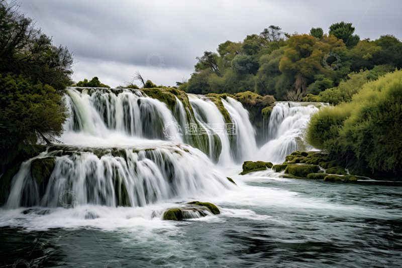高清大图下载【趣麦麦图】瀑布流水自然美景