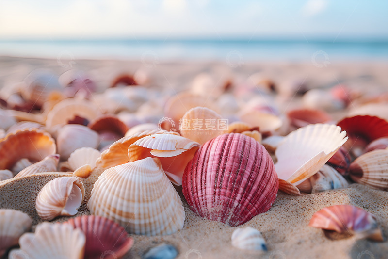 高清大图下载【趣麦麦图】沙滩上的贝壳1